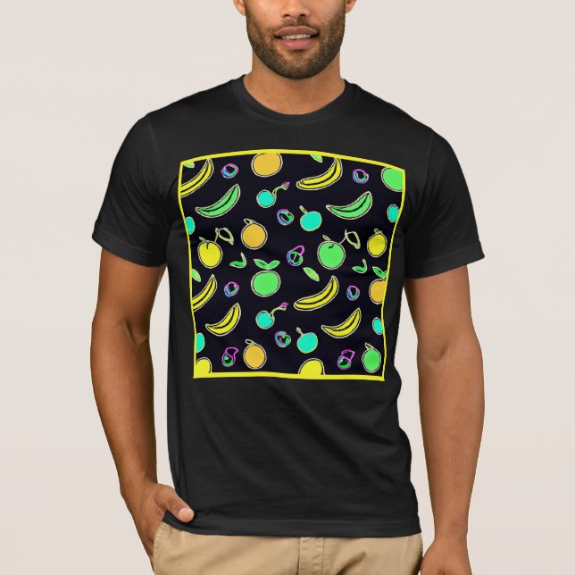 Camiseta Fruta Neon Expressivo Colorida (Frente)