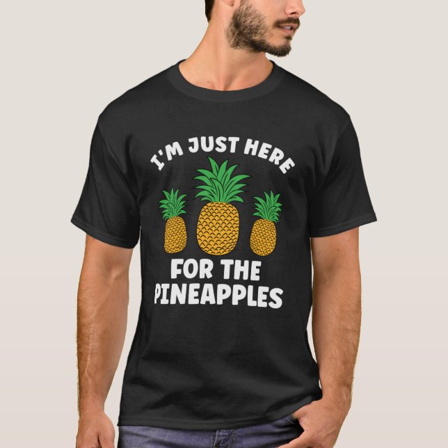Camiseta Fruta Pineapple Hawaii Homens Havaianos (Frente)