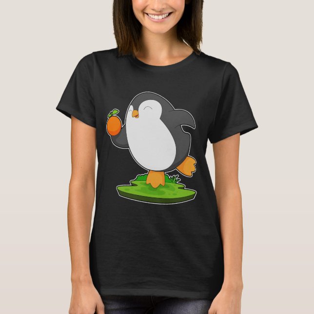 Camiseta Fruta Pinguim Laranja (Frente)