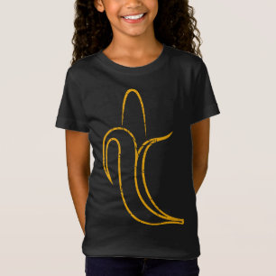 Camiseta Fruta Sobre Banana Minimalista Ba Vegetariana