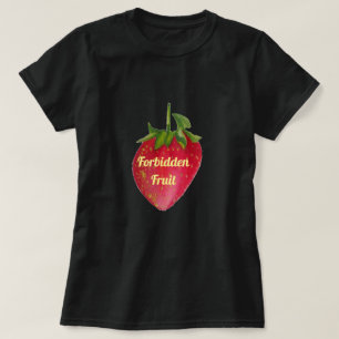 Camiseta Fruta suculenta proibida da morango do slogan da