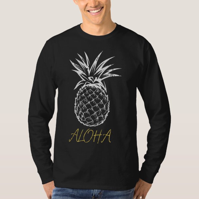 Camiseta Fruta tropical Aloha Pineapple Gráfico (Frente)