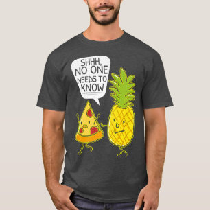 Camiseta Fruta tropical do abacaxi com fatia de pizza Comid