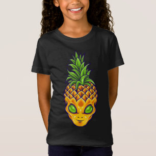 Camiseta Fruta Tropical Havaiana OVNI Green Eyed Alienígena