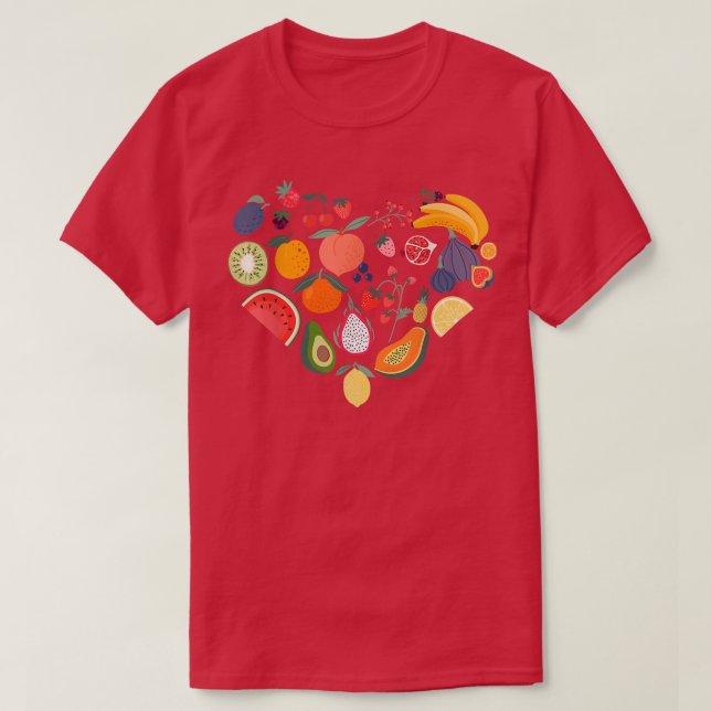 Camiseta Fruta tropical Lover Vegan Vegetarian Healthy 141 (Frente do Design)