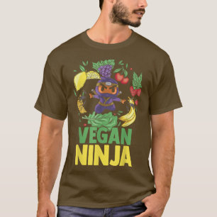 Camiseta Fruta Vegan Ninja Vegetariana