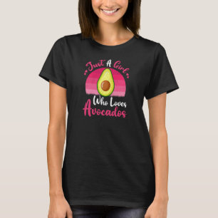 Camiseta Fruta Vintage Avocado Apenas Uma Menina Que Ama Av