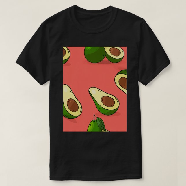 Camiseta Frutas Abstrato do Avocado (Frente do Design)