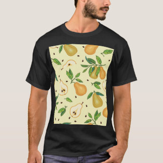 Camiseta Frutas Amarelas: Ilustração Vintage.