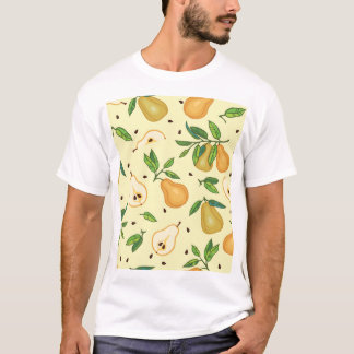 Camiseta Frutas Amarelas: Ilustração Vintage.