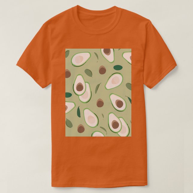 Camiseta Frutas Avocado Flores (Frente do Design)