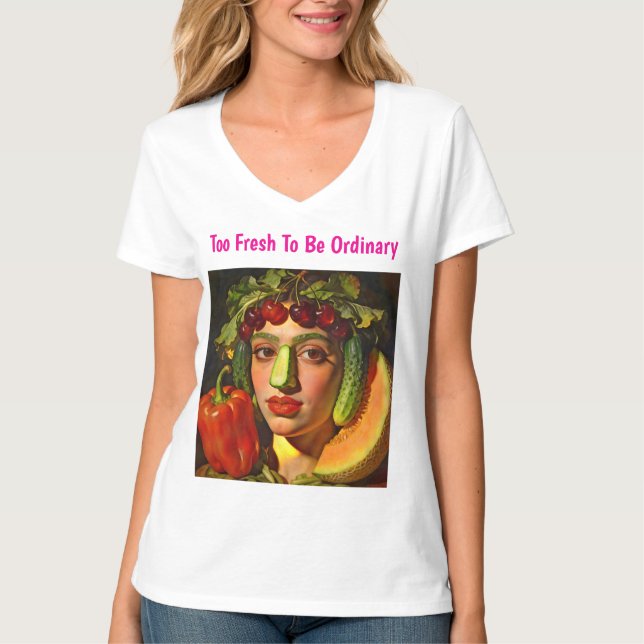 Camiseta Frutas da Expressão – Um Retrato Surreal (Frente)