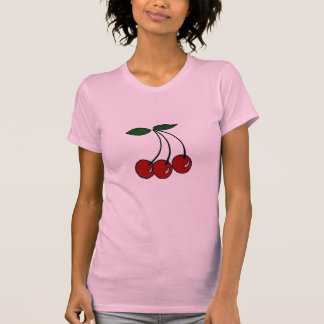 Camiseta Frutas das cerejas do t-shirt do espírito