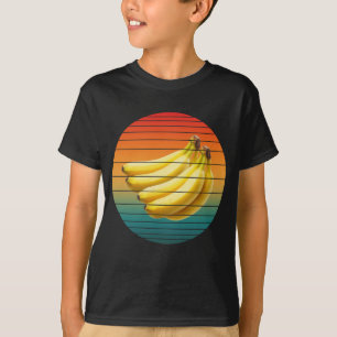 Camiseta Frutas de banana vintage comida saudável vegana