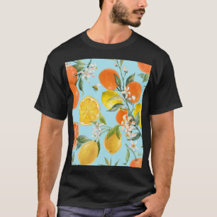 Camiseta Frutas de Citros de Aquarelas: Desenhados à Mão
