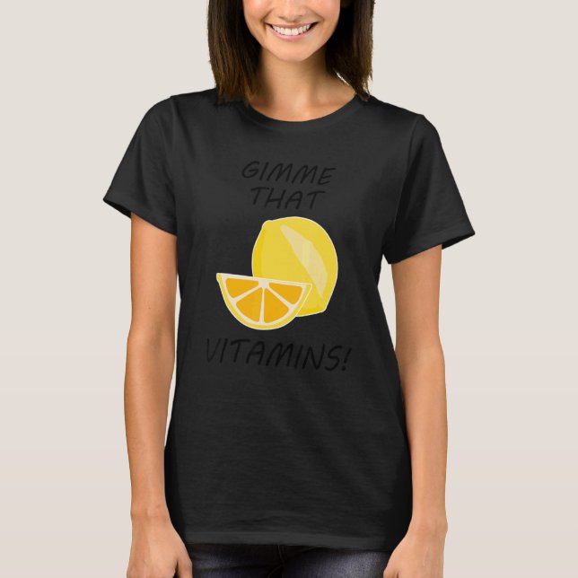 Camiseta Frutas de Citrus Vitaminas Frutas de limonada (Frente)