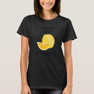 Camiseta Frutas de Citrus Vitaminas Frutas de limonada