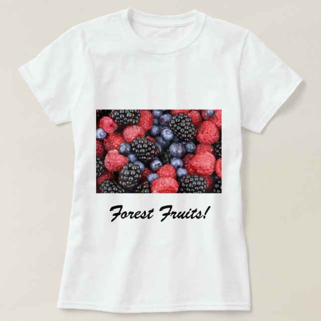 Camiseta Frutas de florestas (Frente do Design)
