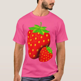 Camiseta Frutas de morangos frescos Frutas vegetais de vege