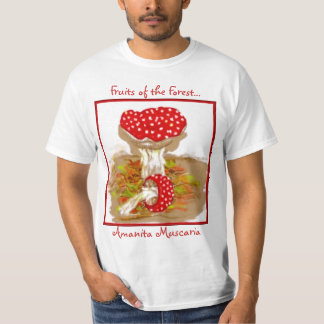 Camiseta Frutas do amanita Muscaria da floresta