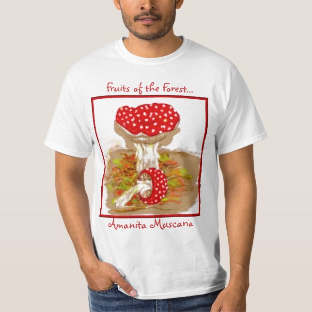 Camiseta Frutas do amanita Muscaria da floresta (Frente)