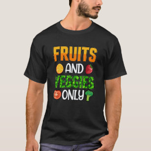 Camiseta Frutas e Legumes apenas Vegan Ditado Vegano