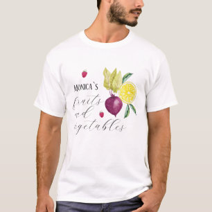 Camiseta Frutas e Legumes Bonitos Monogramados