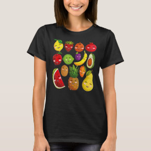 Camiseta Frutas e vegetais com colagem de frutas