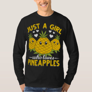 Camiseta Frutas Exóticas de Verão Tropicais Meninas Kawaii