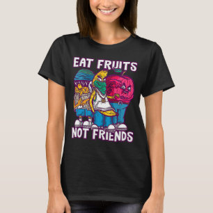 Camiseta Frutas Gangster Comem Frutas Não Amigos Vegetarian