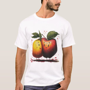 Camiseta Frutas Laranja Casais Adoram Coração - Momento Esp