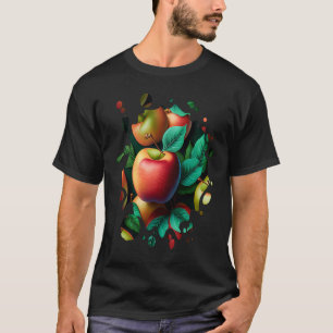 Camiseta Frutas Maçã Jardinagem Legumes Bonitos Homens Mul