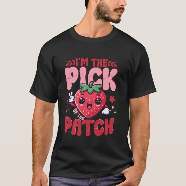 Camiseta Frutas Morangos Morango Vegano (Frente)