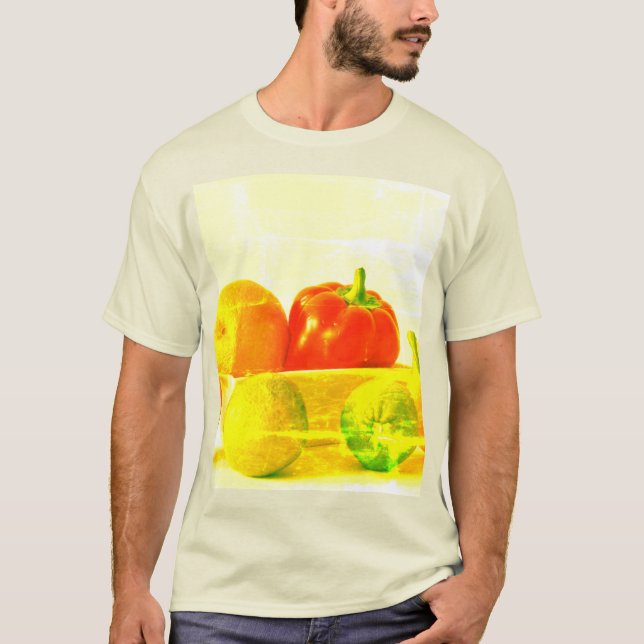Camiseta "Frutas Vegetais" Foto Fácil. Compre agora (Frente)