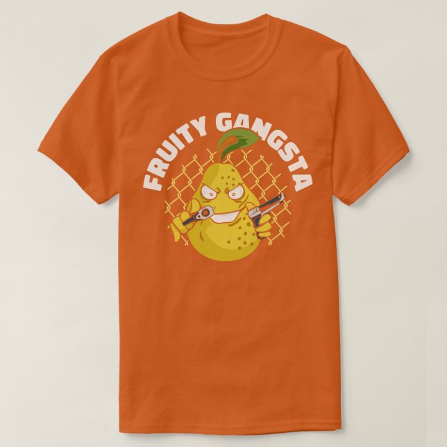 Camiseta Fruticultura Gangsta Fruta Lover Pear Frutas fresc (Frente do Design)