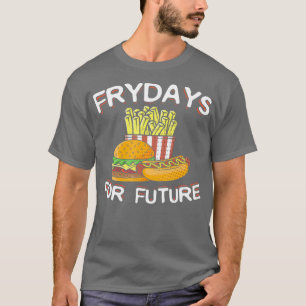 Camiseta Fryday Burger Hot Dog and Fries for Fast Comida