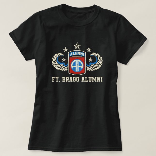Camiseta Ft Bragg Alumni Army 82nd Airborne Division Paratr (Frente do Design)