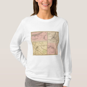 Camiseta Ft Fairfield, ilha de Presque, mapa do caribu