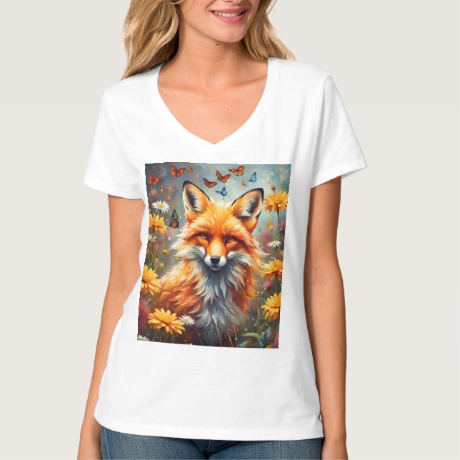 Camiseta Fuchs auf der Wiese (Frente)