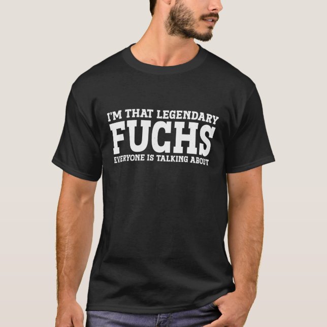 Camiseta Fuchs Surname Funny Team Family Sobrenome Fuchs (Frente)