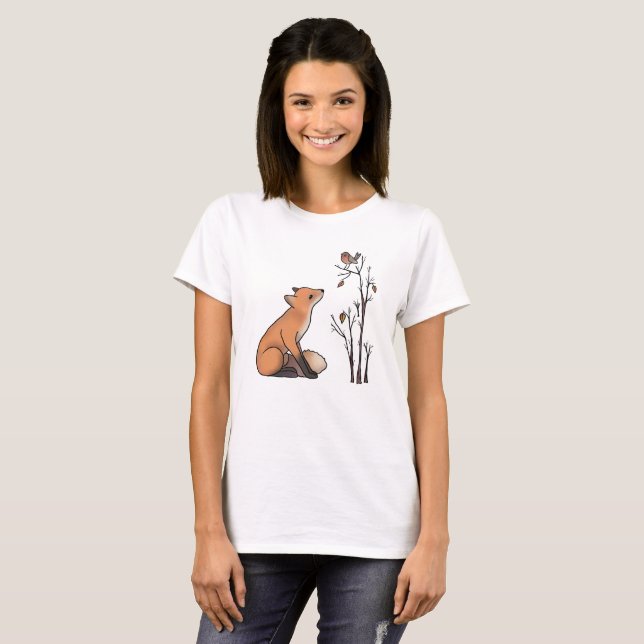 Camiseta Fuchs und Rotkehlchen (Frente Completa)