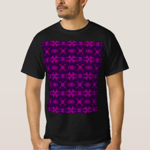 Camiseta Fuchsia Geotech: A Vibrant Abstract Geometric Text