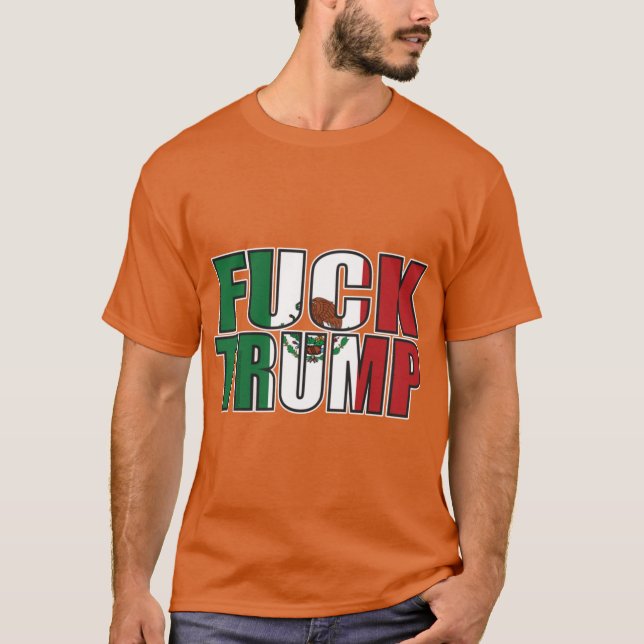 Camiseta Fuckrump Meican Flag boy (Frente)