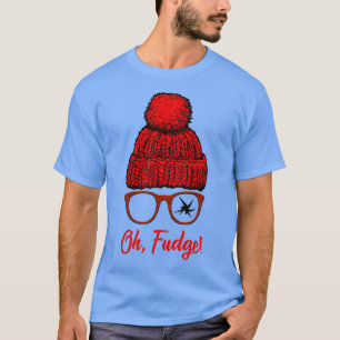 Camiseta Fudge Engraçado Canetas De Natal Geek Mulheres Ner