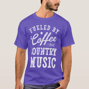 Camiseta Fueled by Coffee and Country Music Homens