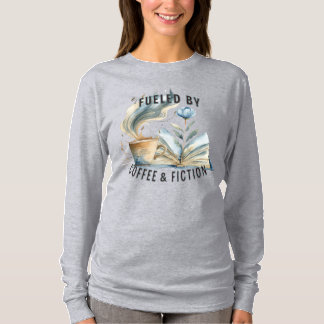 Camiseta Fueled by Coffee & Fiction Longsleeve T-shirt