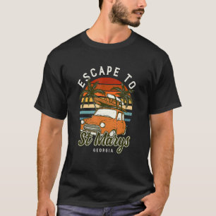 Camiseta Fuga À Rua Marys Beach Georgia Ocean Ga Summer V