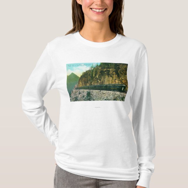 Camiseta Fuga ao norte do ponto rochoso, da passagem branca (Frente)