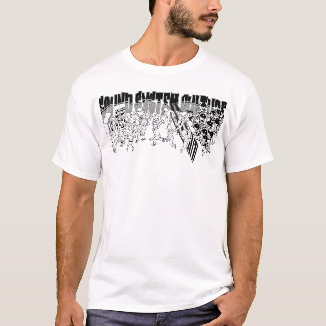 Camiseta Fuga da cultura do sistema de som (Frente)