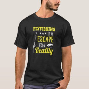 Camiseta Fuga da Realidade com Fly Fishing Truta Peixe Natu